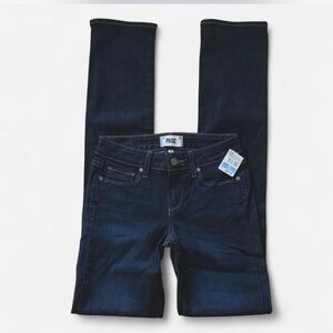 PAIGE Dark Indigo Straight Leg Jeans